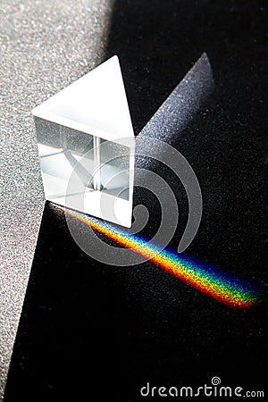 The decomposition of light in a prism Stock Photo