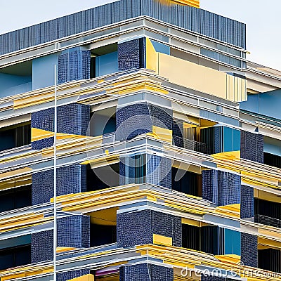 17 A Deconstructivist-style building with fragmented shapes and an abstract design5, Generative AI Stock Photo