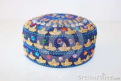 Decorate box. Jewelry box. Gift box decorate. Oriental colorful box. Stock Photo