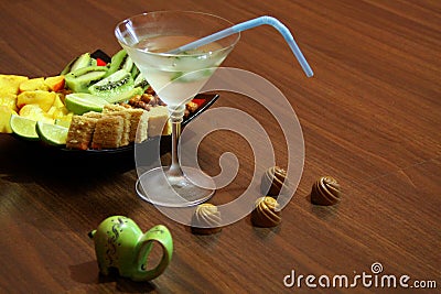 Decorated bar with cocktail Stock Photo