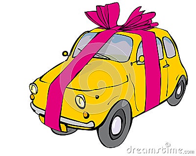 Decorated car Vector Illustration