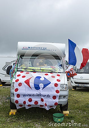 Decorated Caravan - Tour de France 2014 Editorial Stock Photo