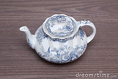 Decorated classical tea pot Stock Photo