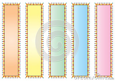 Decorated colorful banners Stock Photo