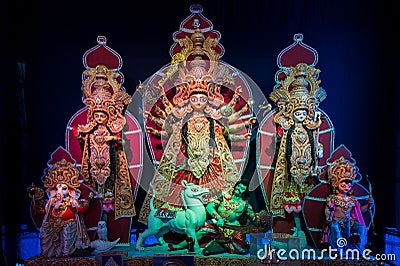 Durga Puja festival, Howrah, West Bengal, India Editorial Stock Photo