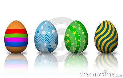Decorated Easter Eggs Stock Photo