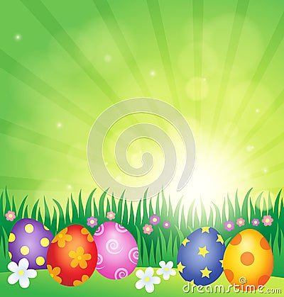 Decorated Easter eggs theme image 4 Vector Illustration