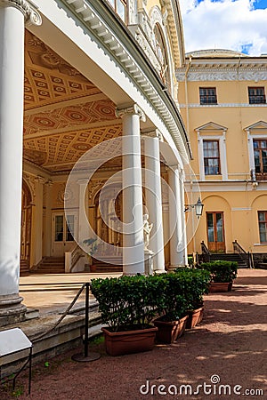 Decorated gallery of Gonzago, architectural and frescos ensemble of the Pavlovsk Palace in Russia Editorial Stock Photo