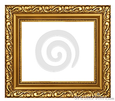 Decorated gold plated frame Stock Photo