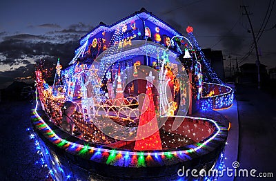 Decorated house Stock Photo