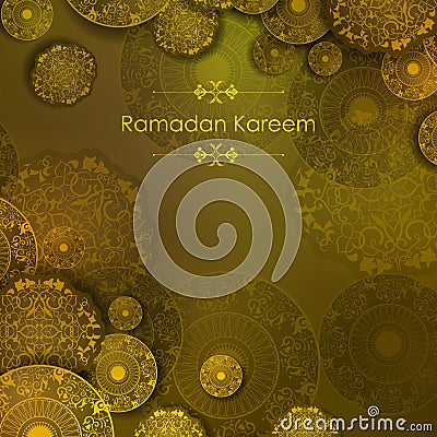 Decorated Islamic Arabic floral design for Ramadan Kareem background on Happy Eid festival Vector Illustration