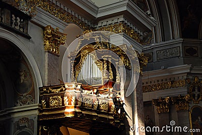 Decorated organ Stock Photo