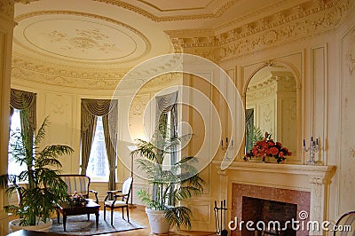 Decorated Room in Boldt Castle, Upstate New York Editorial Stock Photo