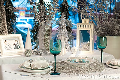 Decorated table Stock Photo