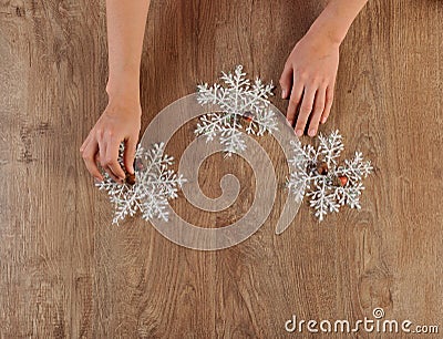 Decorater hands Stock Photo