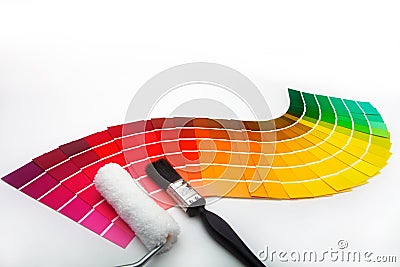 Decorating colour swatches Stock Photo