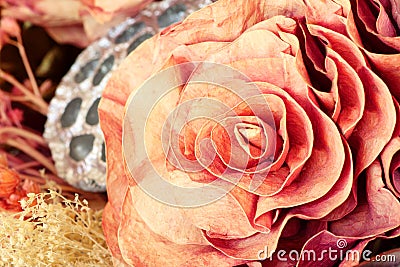 Decoration artificial flower for vintage Stock Photo