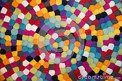 Decoration colorful carpet, wool carpet Stock Photo