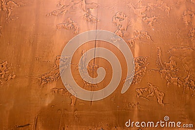 Decoration design details Texture copper and stained . Stock Photo