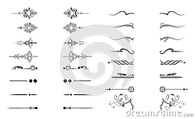 Decoration elements set. Vector Illustration