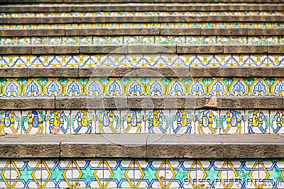 Decoration of famous steps in Caltagirone Stock Photo