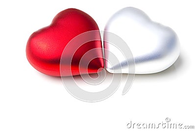 Decoration heart pair love symbol Valentine Day Stock Photo