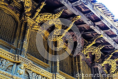 Decoration of the inner court of 55 windows palace Stock Photo