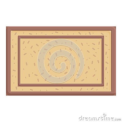 Decoration mat icon cartoon vector. Step front foot Vector Illustration