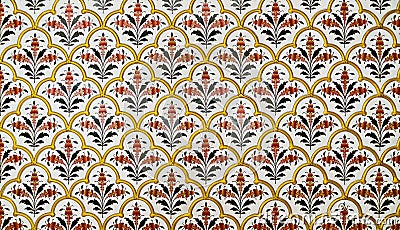 Decoration pattern in Junagarh Fort Stock Photo