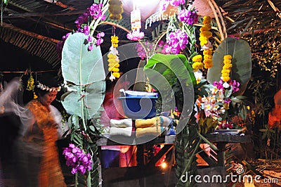 Decoration of the sacrificial altar Editorial Stock Photo