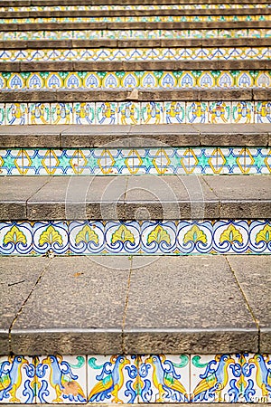 Decoration of steps at Caltagirone Stock Photo