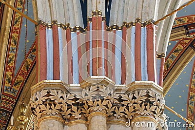 Decoration in Zagreb cathedral dedicated to the Assumption of Mary in Zagreb Stock Photo