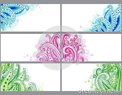 Decorative abstract cards Vector Illustration