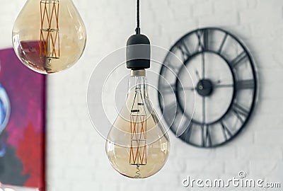 Decorative antique edison style light bulbs Stock Photo