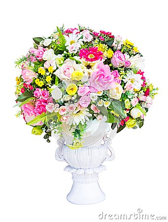 Decorative artificial flowers Stock Photo