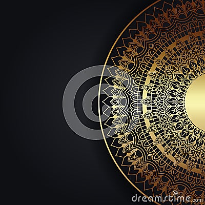 Decorative background with elegant mandala design Stock Photo