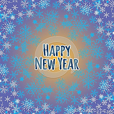 Decorative background for a Happy new year. Vector Illustration