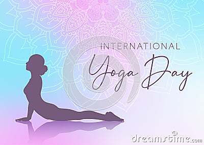 Decorative background for International Yoga Day Vector Illustration