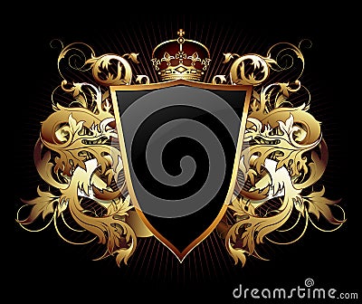 Decorative background with shield Vector Illustration