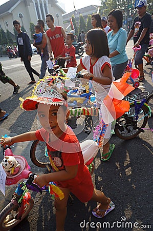 Decorative bicycle Editorial Stock Photo