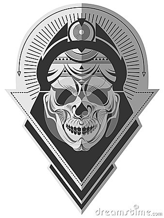 Memorable skull design art Stock Photo