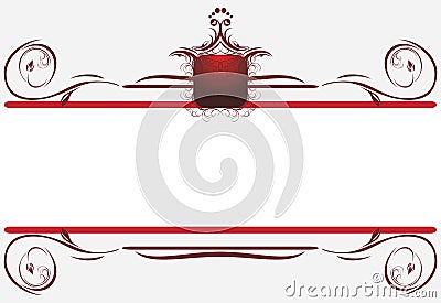 Decorative borders for card. Title Vector Illustration