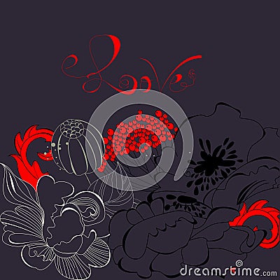 Decorative card Vector Illustration