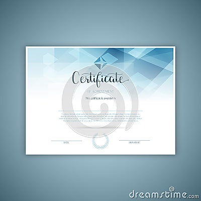 Decorative certificate design Vector Illustration