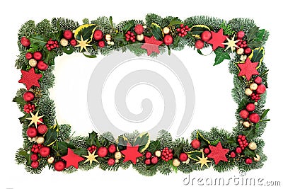 Decorative Christmas Border Stock Photo