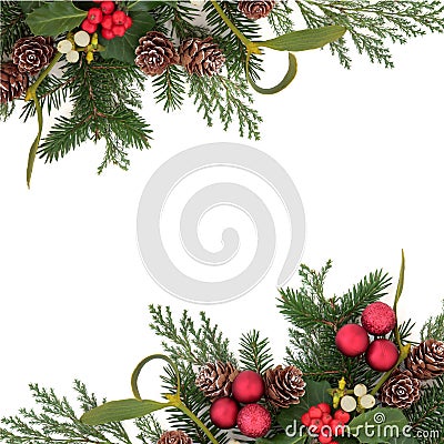 Decorative Christmas Border Stock Photo