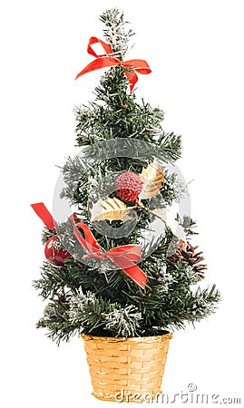 Decorative christmas tree isolated Stock Photo