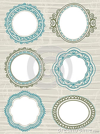 Decorative circle labels,vector Vector Illustration