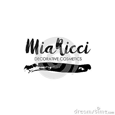 Decorative Cosmetics Shop design logo template. Vector Illustration