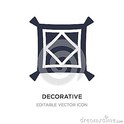 decorative cushions icon on white background. Simple element illustration from Buildings concept Vector Illustration